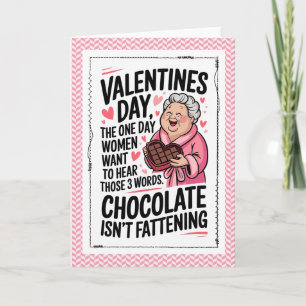 Lustige Schokoladen-Valentinstag-Humor Karte