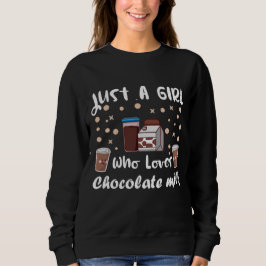 lustige Schokoladenmilch für Mädchen Sweatshirt