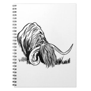 Lustige schottische Highland-Kuh Notizblock
