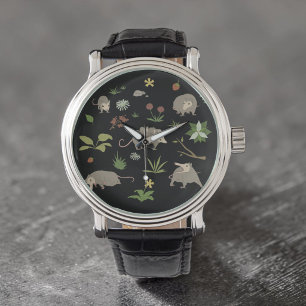 Lustige schreiende Opossum-Geschenke für Männer Armbanduhr