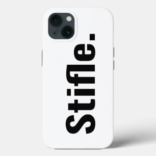 Lustige Schriftart Zitat unterdrücken sei still sa iPhone 13 Hülle