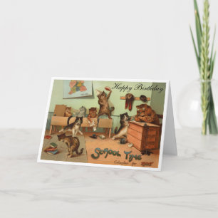 Lustige Schul-Anthropomorphe Katzen Alles Gute zum Dankeskarte