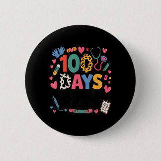 Lustige Schulkrankenschwester 100 Tage Flickschust Button