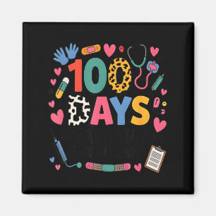 Lustige Schulkrankenschwester 100 Tage kleine Mens Magnet