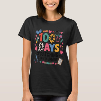 Lustige Schulkrankenschwester 100 Tage kleine Mens T-Shirt