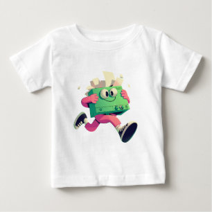 Lustige Schultüten-Cartoonfigur Baby T-shirt
