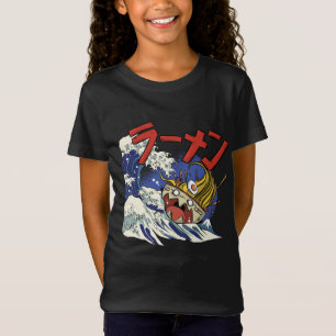 Lustige Schüssel Ramen während eines Ozeansturms T-Shirt