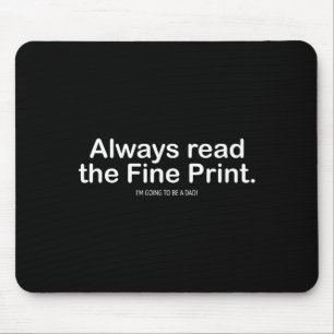 Lustige Schwangerschaftsankündigungen für neue Vät Mousepad
