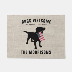 Lustige schwarze fußmatte