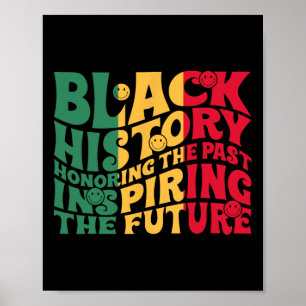 Lustige schwarze Geschichte, die die Vergangenheit Poster