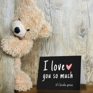 Lustige schwarze Ich liebe dich Valentinstagskarte Feiertagskarte