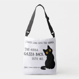 Lustige schwarze Katze Eltern Nietzsche Zitat-Tasc Tragetaschen Mit Langen Trägern