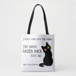 Lustige schwarze Katze Eltern Nietzsche Zitat Tote