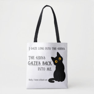 Lustige schwarze Katze Eltern Nietzsche Zitat Tote