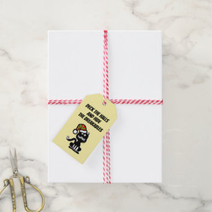 Lustige schwarze Katze Feiertags Humor Festliche K Geschenkanhänger