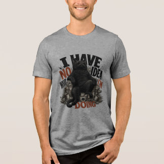 Lustige schwarze Katze – Ich habe keine Ahnung, wa Tri-Blend Shirt
