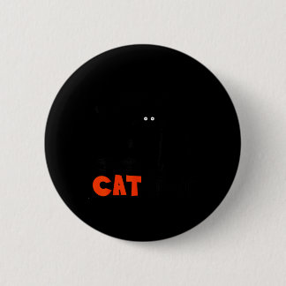 Lustige schwarze Katze Katzen-Dienerin Button