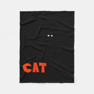 Lustige schwarze Katze Katzen-Dienerin  Fleecedecke