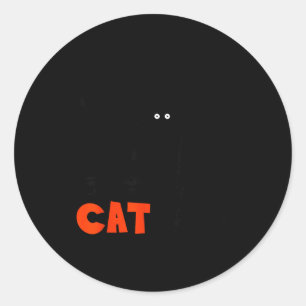 Lustige schwarze Katze Katzen-Dienerin Runder Aufkleber