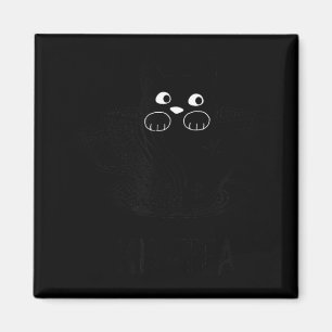 Lustige schwarze Katze Kit-Tea Grafik Magnet