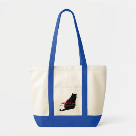 Lustige schwarze Katze Meme doppelseitig Tragetasche