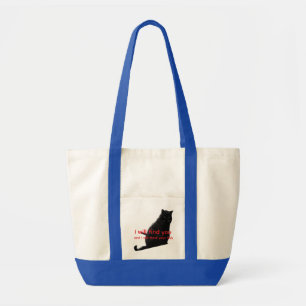 Lustige schwarze Katze Meme doppelseitig Tragetasche