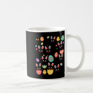 Lustige schwarze Katze mit Haseneiern Frohen Oster Kaffeetasse