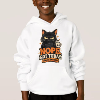 Lustige schwarze Katze Nö heute nicht Vielleicht m Hoodie