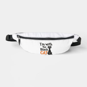 Lustige schwarze Katze Vintage-Stich Halloween-Des Bauchtasche