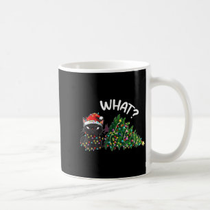 Lustige schwarze Katze Was_ Weihnachtsbaum Lustige Kaffeetasse