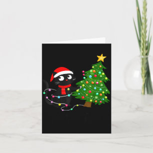 Lustige schwarze Katze Was_ Weihnachtsbaum Lustige Karte