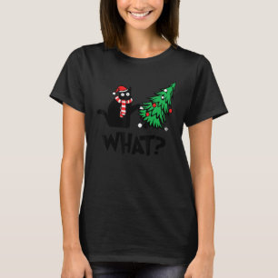Lustige schwarze Katzen-Geschenke schieben Weihnac T-Shirt