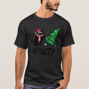 Lustige schwarze Katzen-Geschenke schieben Weihnac T-Shirt