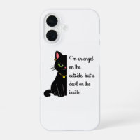 lustige schwarze Katzen-Handyhülle