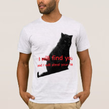 Lustige schwarze Katzen-Meme - Ich werde dich find