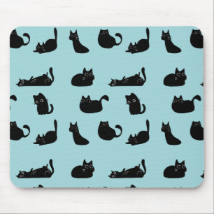 Lustige schwarze Katzen Mousepad