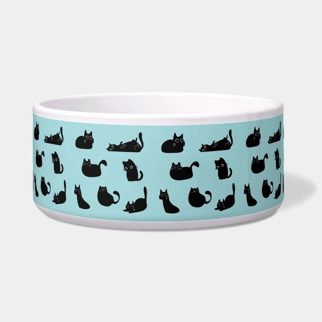 Lustige schwarze Katzen Napf (Vorderseite)