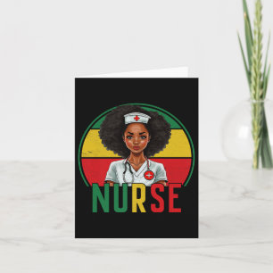 Lustige schwarze Krankenschwester Melanin Stolz Vi Karte