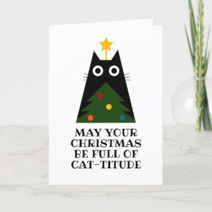 lustige schwarze Weihnachtskarten Feiertagskarte