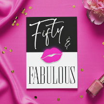 Lustige schwarze weiße Fünfzig Fabelhafte rosa Lip