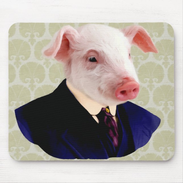 Lustige Schwein-Mausunterlage Mousepad (Vorne)