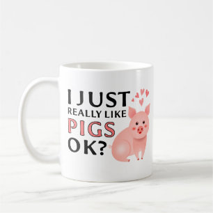 Lustige Schweine Würdigung, Ich mag Schweine einfa Kaffeetasse