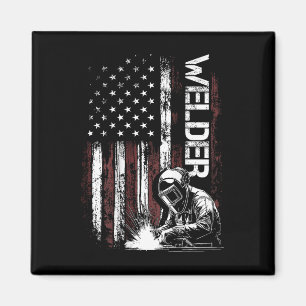 Lustige Schweißerbekleidung Mif Vintage USA Amerik Magnet