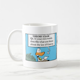 Lustige Schwerkraft-Witz-Cartoon-Kaffee-Tasse Tasse