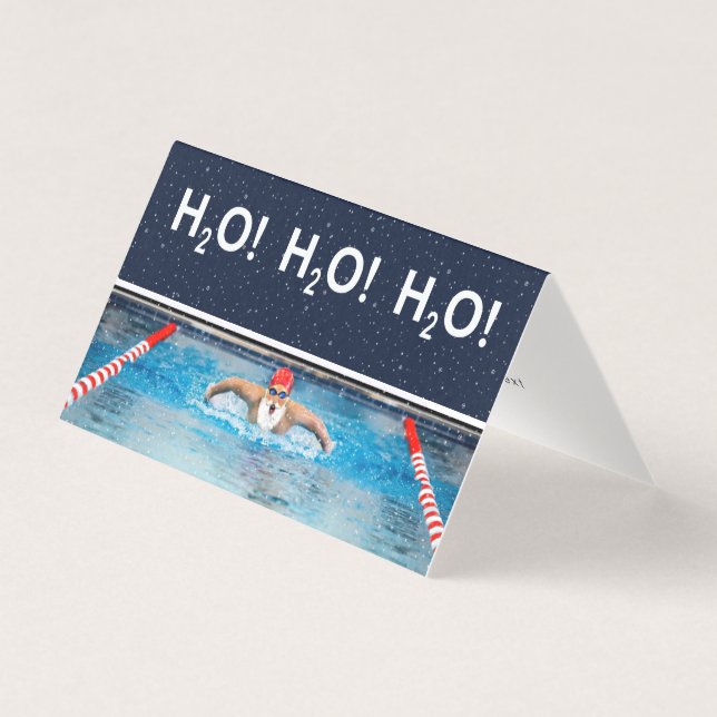 Lustige Schwimm-Weihnachtskarten (Vorderseite)