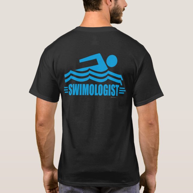 Lustige Schwimmen T-Shirt (Rückseite)
