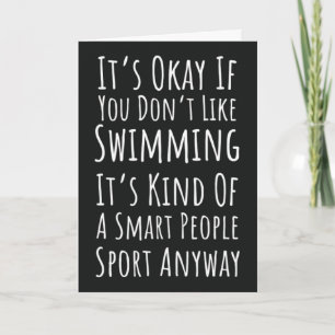 Lustige Schwimmkarten Humorvoller Humor Schwimmer Karte