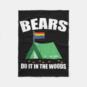 Lustige Schwule Camping Lgbt Pride Bären Fleecedecke
