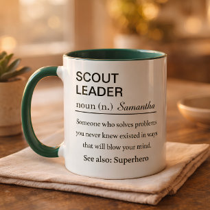 Lustige Scout-Leiter-Definition Tasse