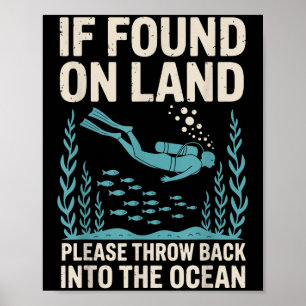 Lustige Scuba-Tauch-Kunst Für Männer Frauen Scuba- Poster